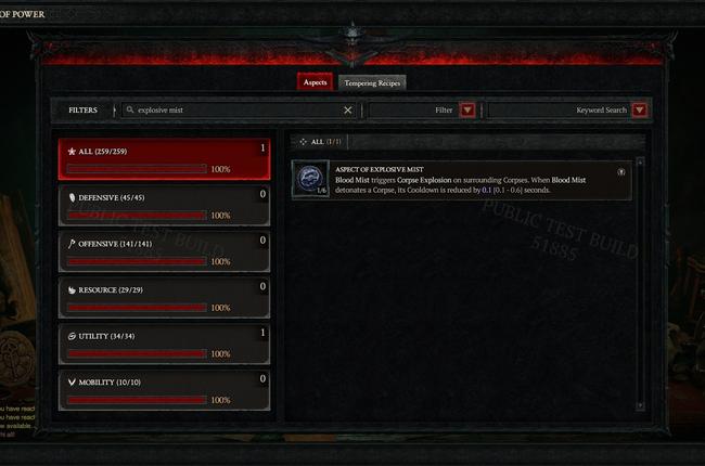 Boosting a Diablo 4 PTR Character to Level 100 Resets Codex of Power