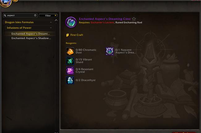 Crafting Advanced Items with Nascent and Enchanted Crests in Season 3
