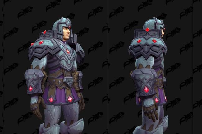 Earthen Dungeon Armor and Weapon Designs in The War Within