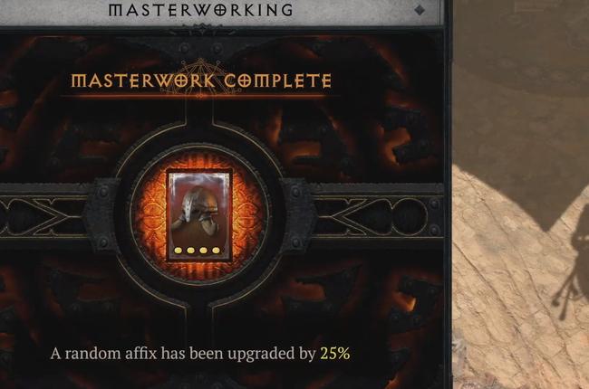 Masterworking Will Not Fail in Diablo 4 Season 4