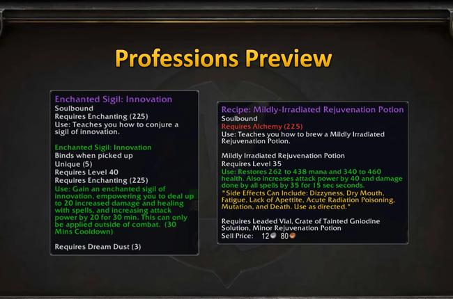 Preview of Profession Updates in Phase 2 of the Season of Discovery