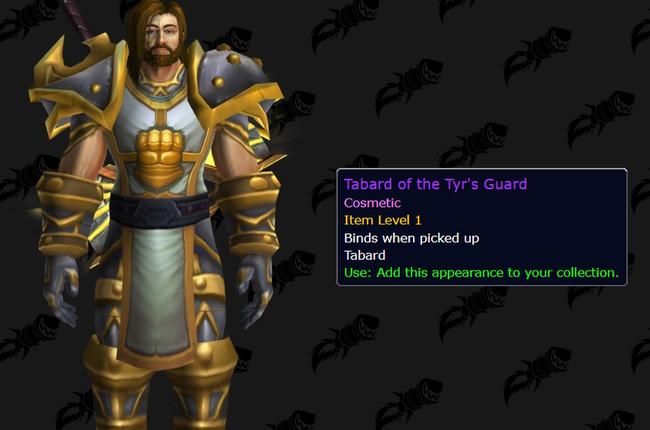 Tyr's Guard Tabard Unearthed in Patch 10.2