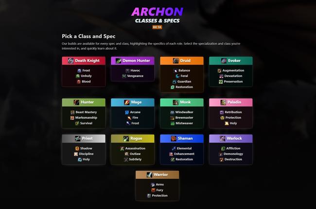 Warcraft Logs Feature Release: Popularity-Based Tier Lists and Character Builds by Archon