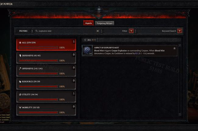 D4 Season 4 PTR Codex of Power Bug Archive (April 2024)