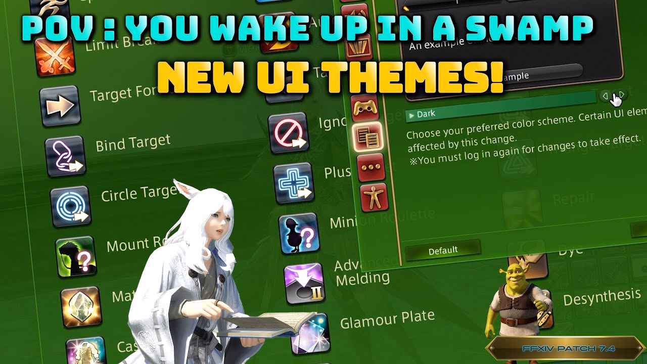FFXIV: Discover New Clear White & Green UI Themes