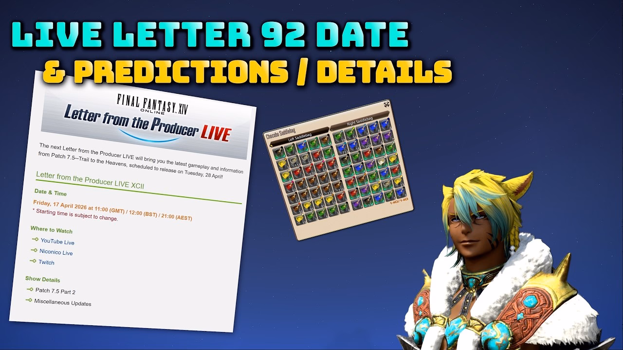 FFXIV Live Letter 92 Date & What to Expect