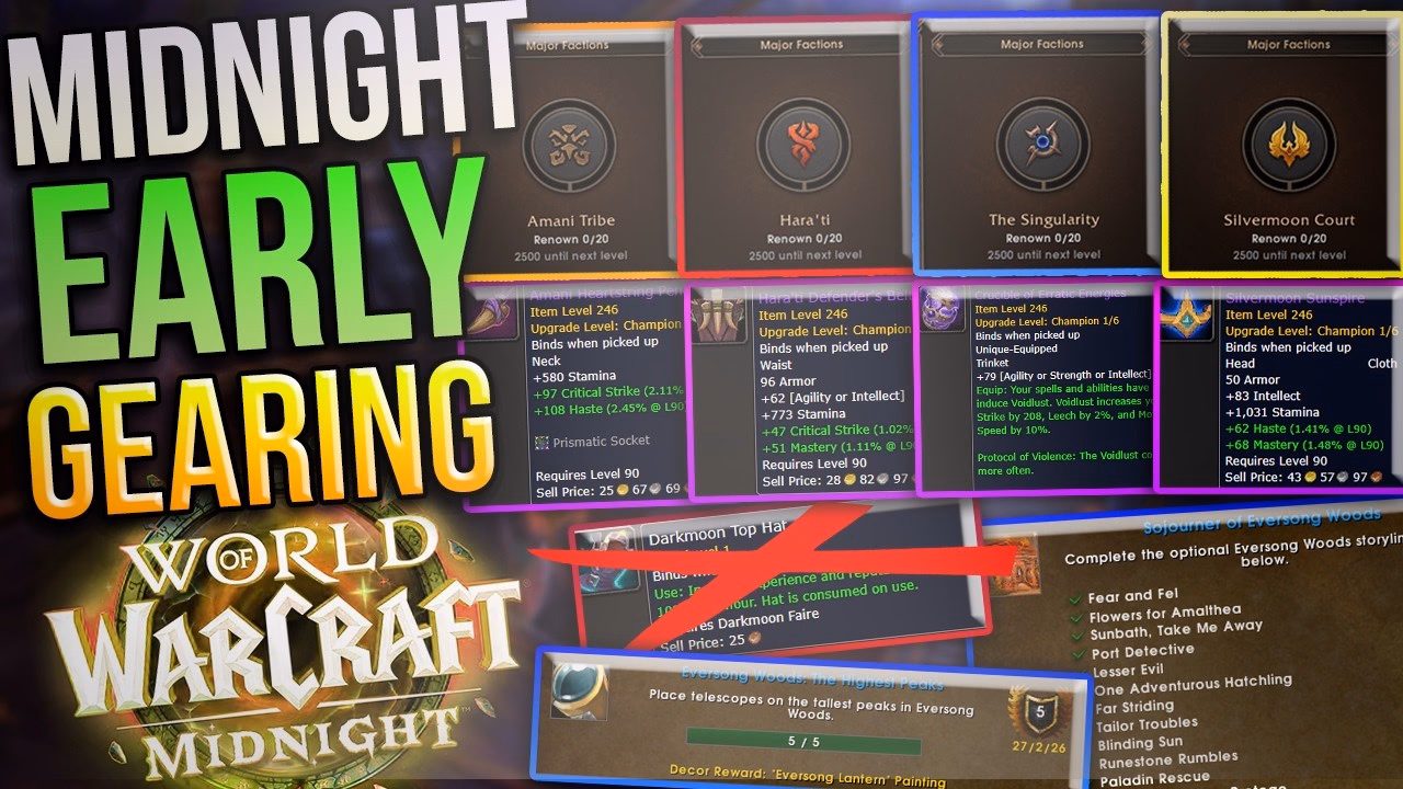 Midnight's Guide: 246ilvl Gear Using Renown Next Reset