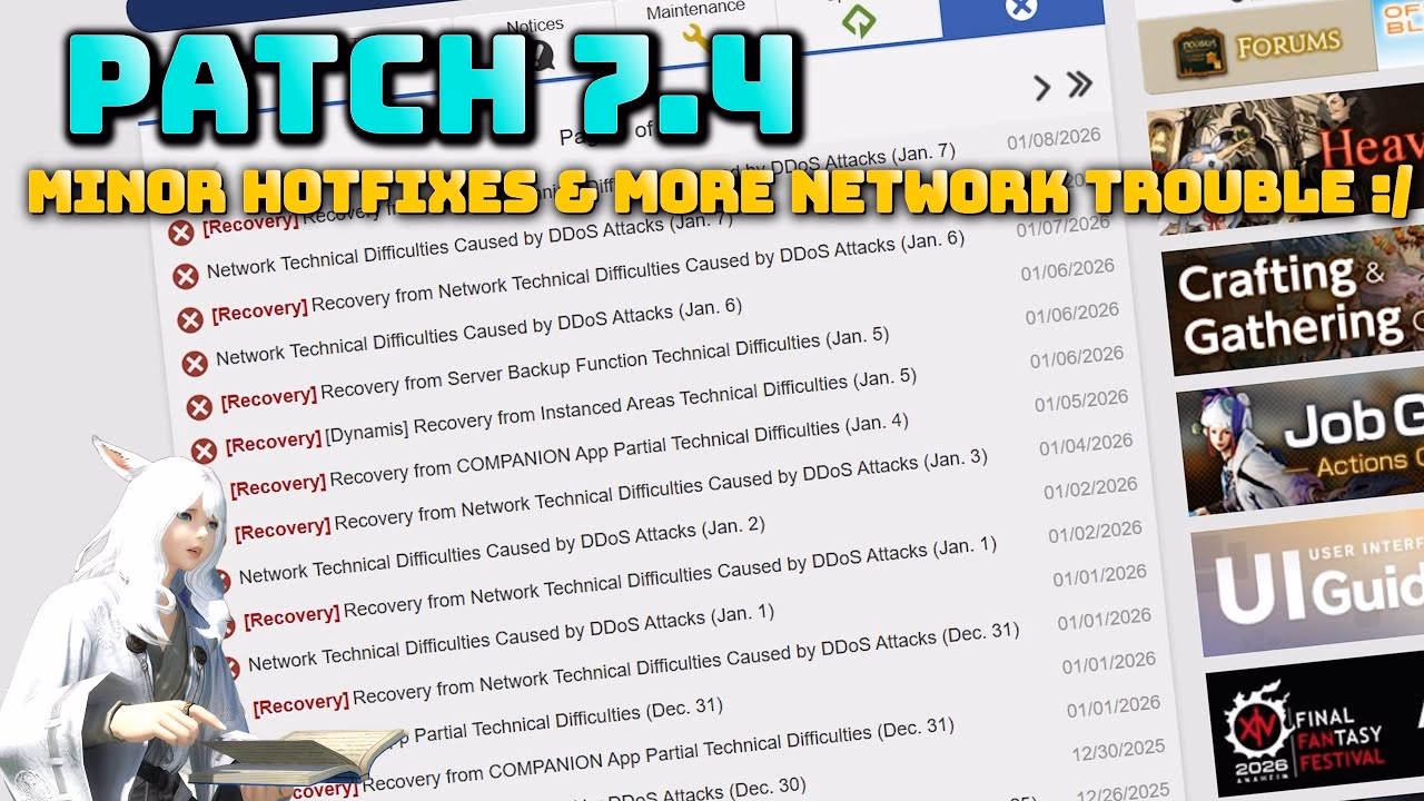 FFXIV: Minor Hotfixes and Increased Disconnects