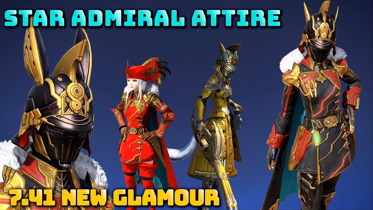 FFXIV 7.41 Glamour Showcase: Star Admiral Attire