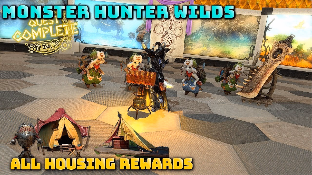 FFXIV Housing Items from Monster Hunter Wilds Crossover