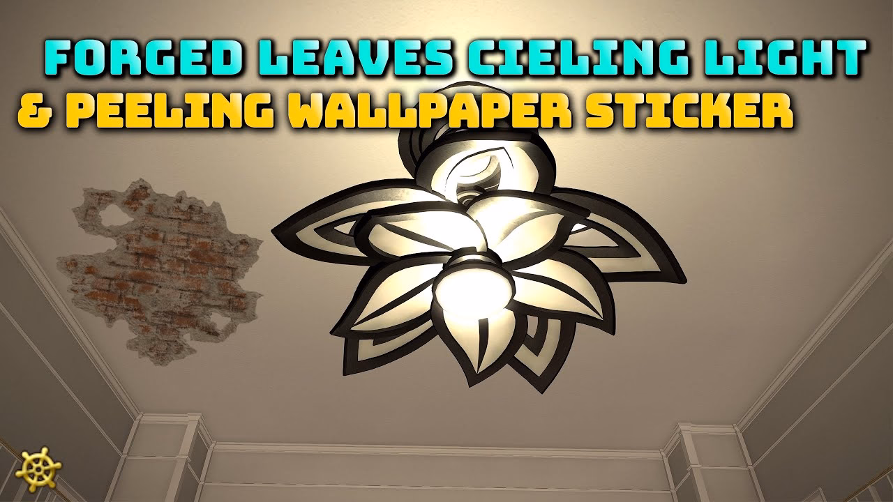 FFXIV Housing: Forged Leaves Ceiling Lamp & Wall Stickers 7.4