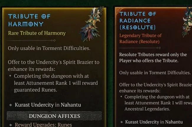 Farm Ancestral Legendaries, Unique Items, and Runes Using Tributes in Diablo 4