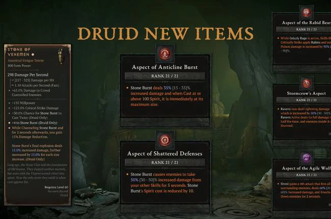 16 New Class-Specific Legendary Aspects Announced for Diablo 4 Patch 2.0 PTR
