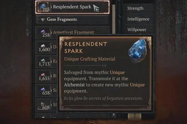New Origins of Resplendent Sparks in Diablo 4 Season 4