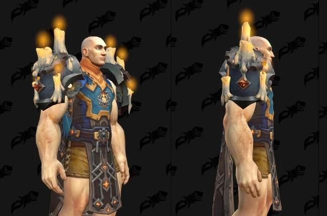 Elegant Cosmetic Helms, Shoulders, and Cloak Designs in The War Within