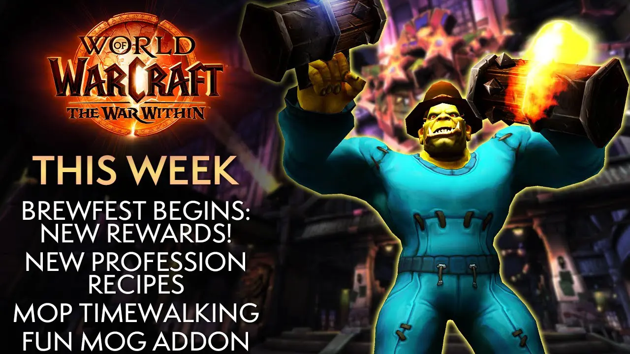 Warcraft Update: Brewfest Rewards, Raid Recipes, Transmog Addon