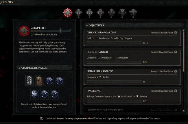 The Second Season of Diablo 4 Grants Three Scrolls of Forgetfulness as Rewards