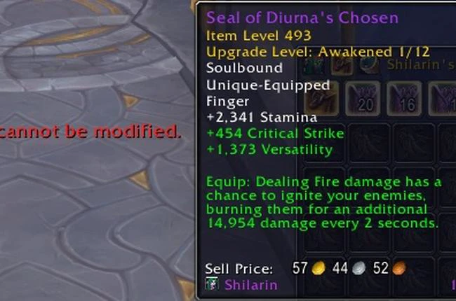 Season 4 Bug: Can't Socket Antique Bronze Bullion Purchases