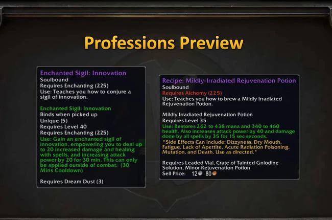 Preview of Profession Updates in Phase 2 of the Season of Discovery