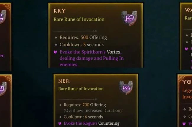 Rune Cost Adjustments and Overflows Introduced - Diablo 4 Season 7