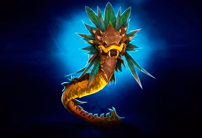 Auriferous Venomfang golden serpent mount in World of Warcraft Midnight