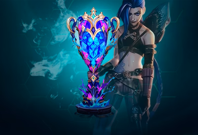 League of Legends victory screen with end-of-match LP gain notification and ranked badge progress bar