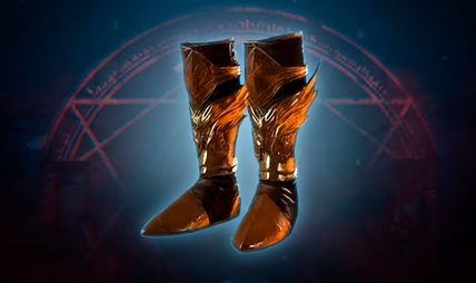 Diablo 4 Esu's Heirloom unique Sorcerer boots farmed onto a character for crit and movement speed