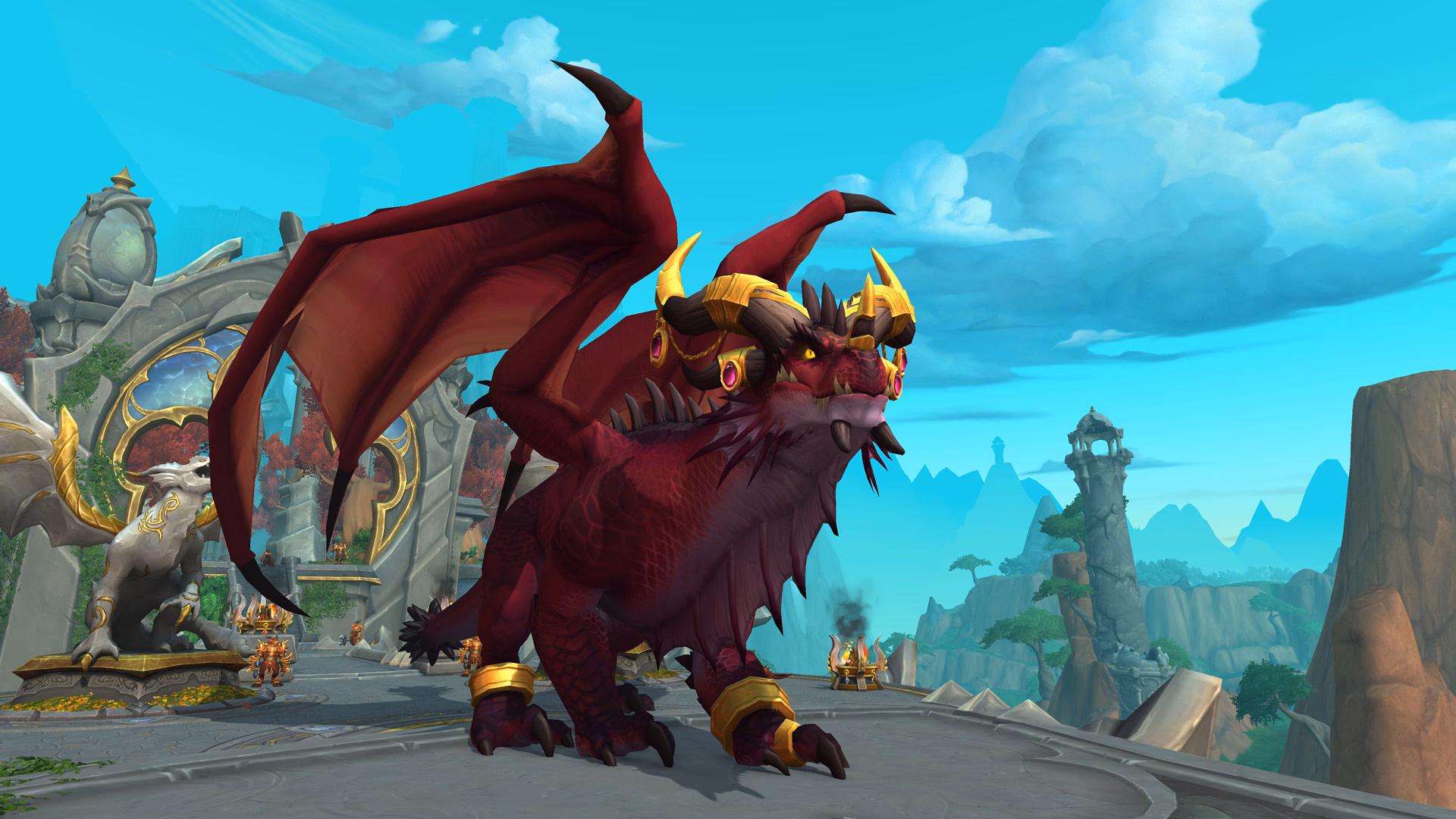 Alexstrasza the Life-Binder in Valdrakken during WoW Dragonflight