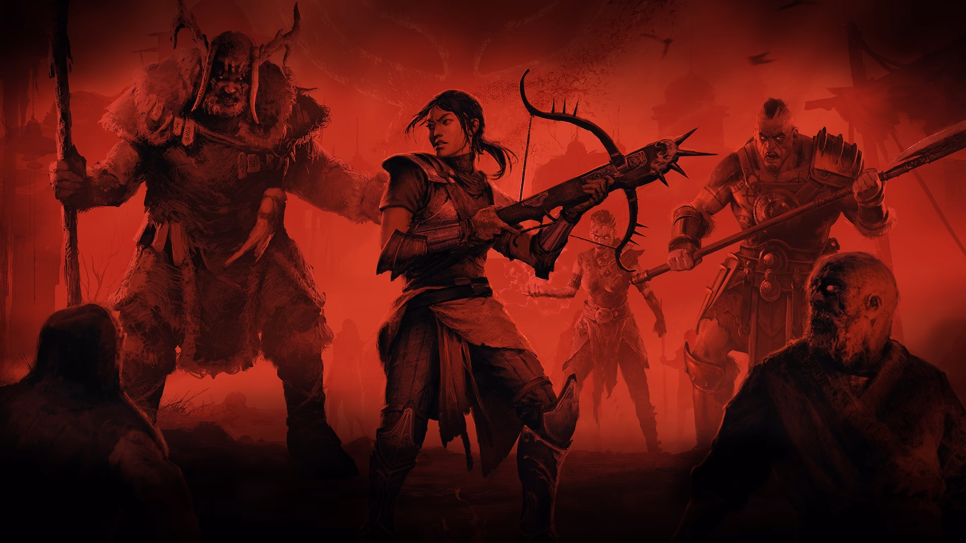 Diablo 4 Season of Blood promotional artwork featuring the Rogue class