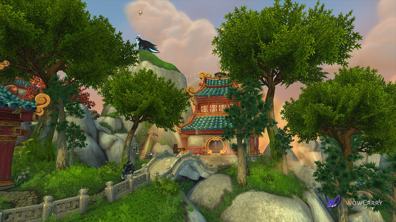 MoP Remix key art showing Pandaria Remix mounts and Bronze currency