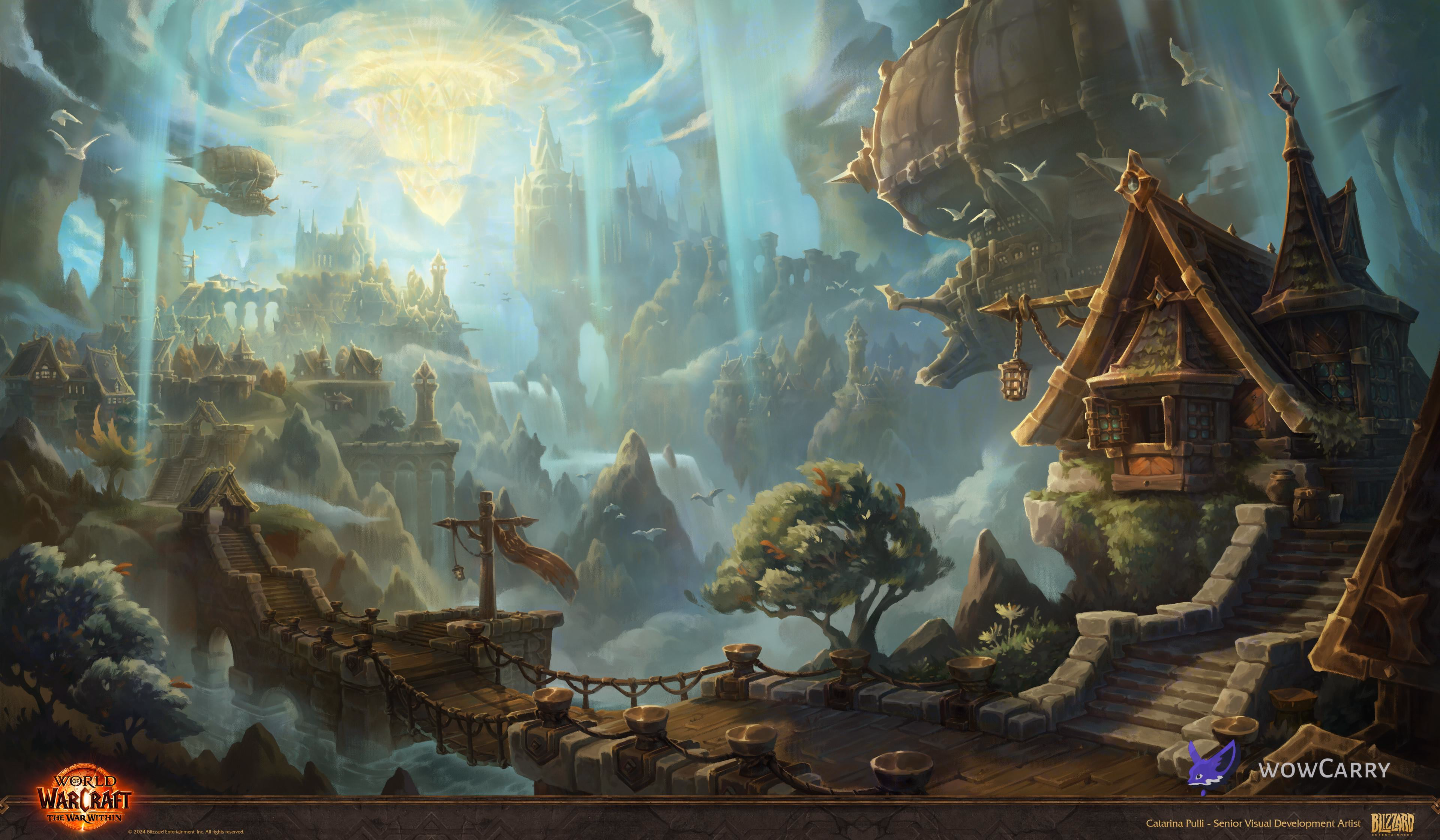 Hallowfall and Beledar in WoW The War Within: Season 1 crafted gear concept art