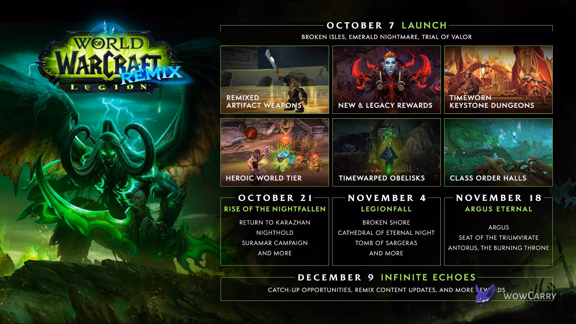 WoW Legion Remix event official promotional art