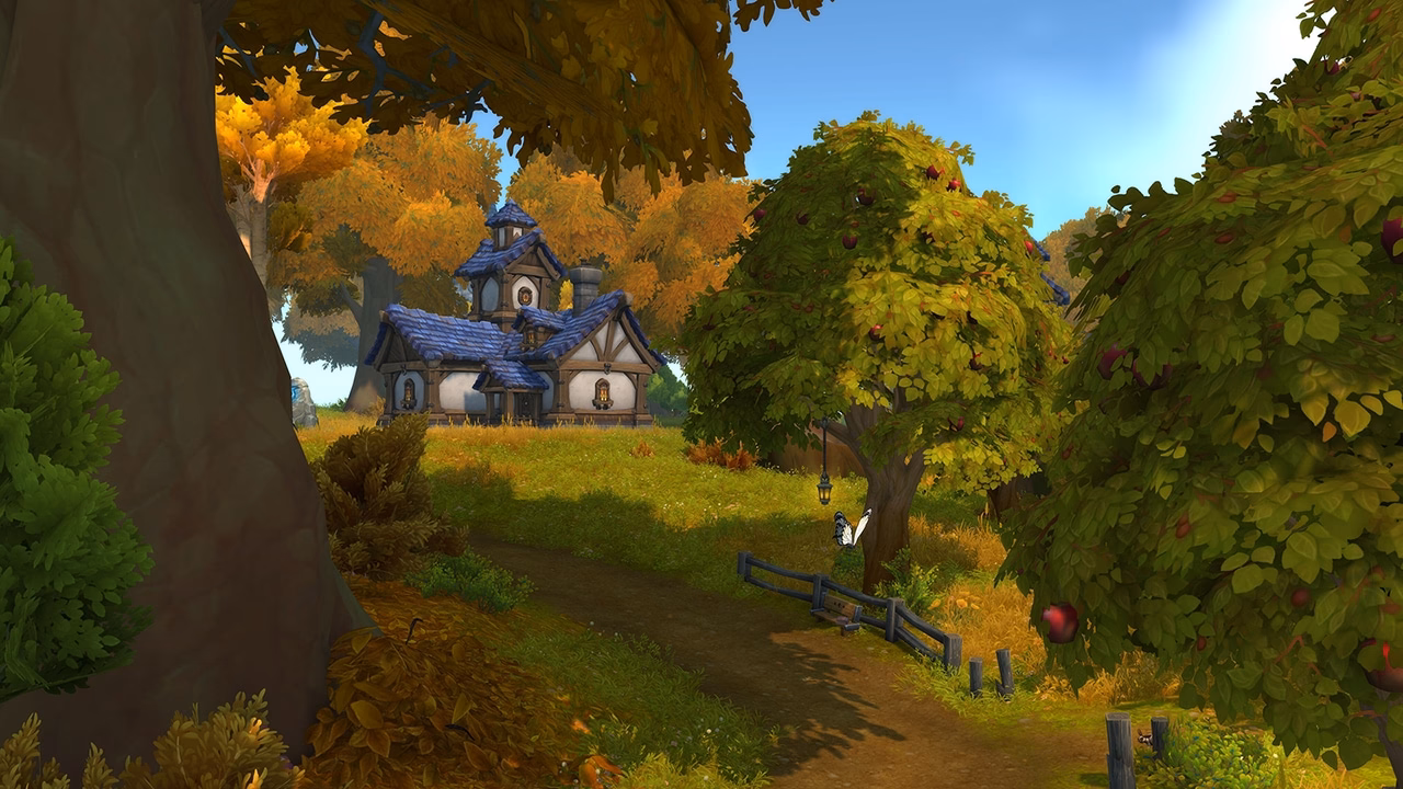 WoW Midnight player housing neighborhood showing diverse plot biomes