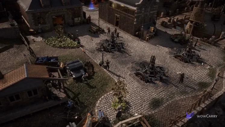 Kingsmarch settlement plaza in Path of Exile 3.28 Mirage