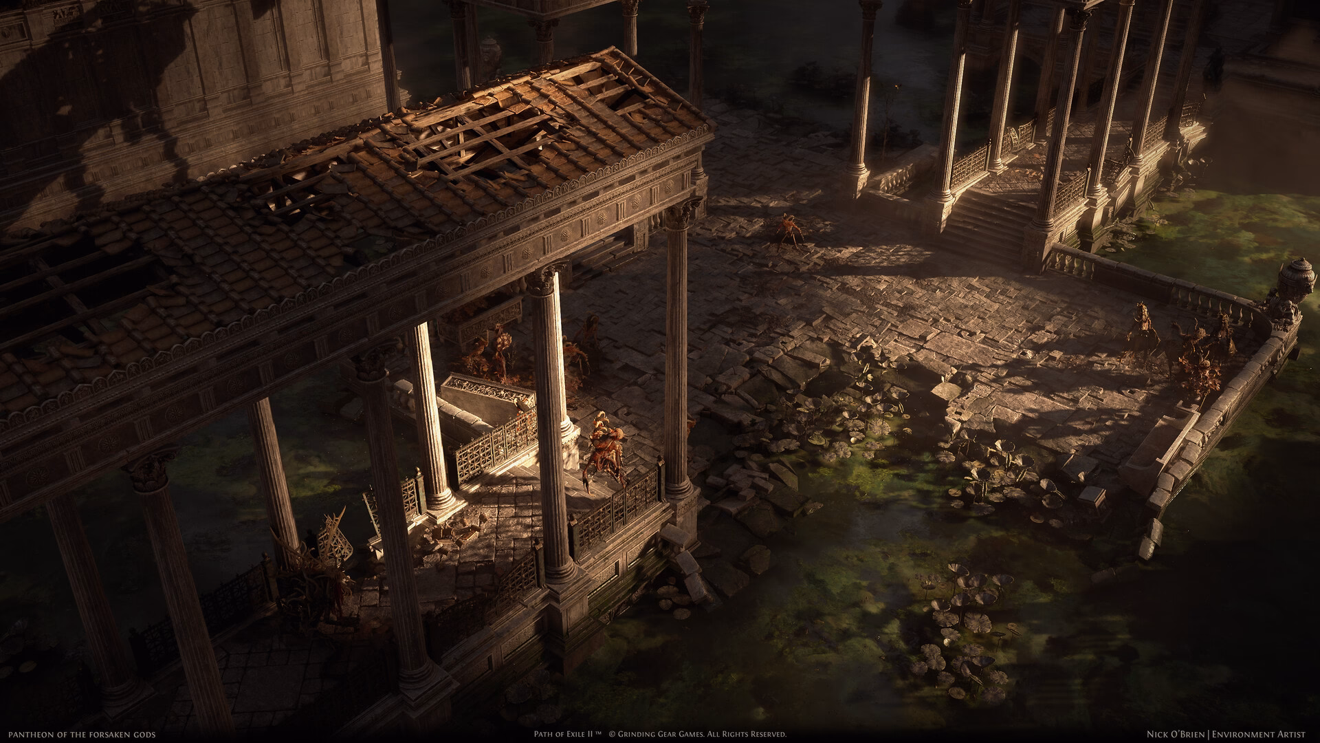 Path of Exile 2 endgame map zone environment art