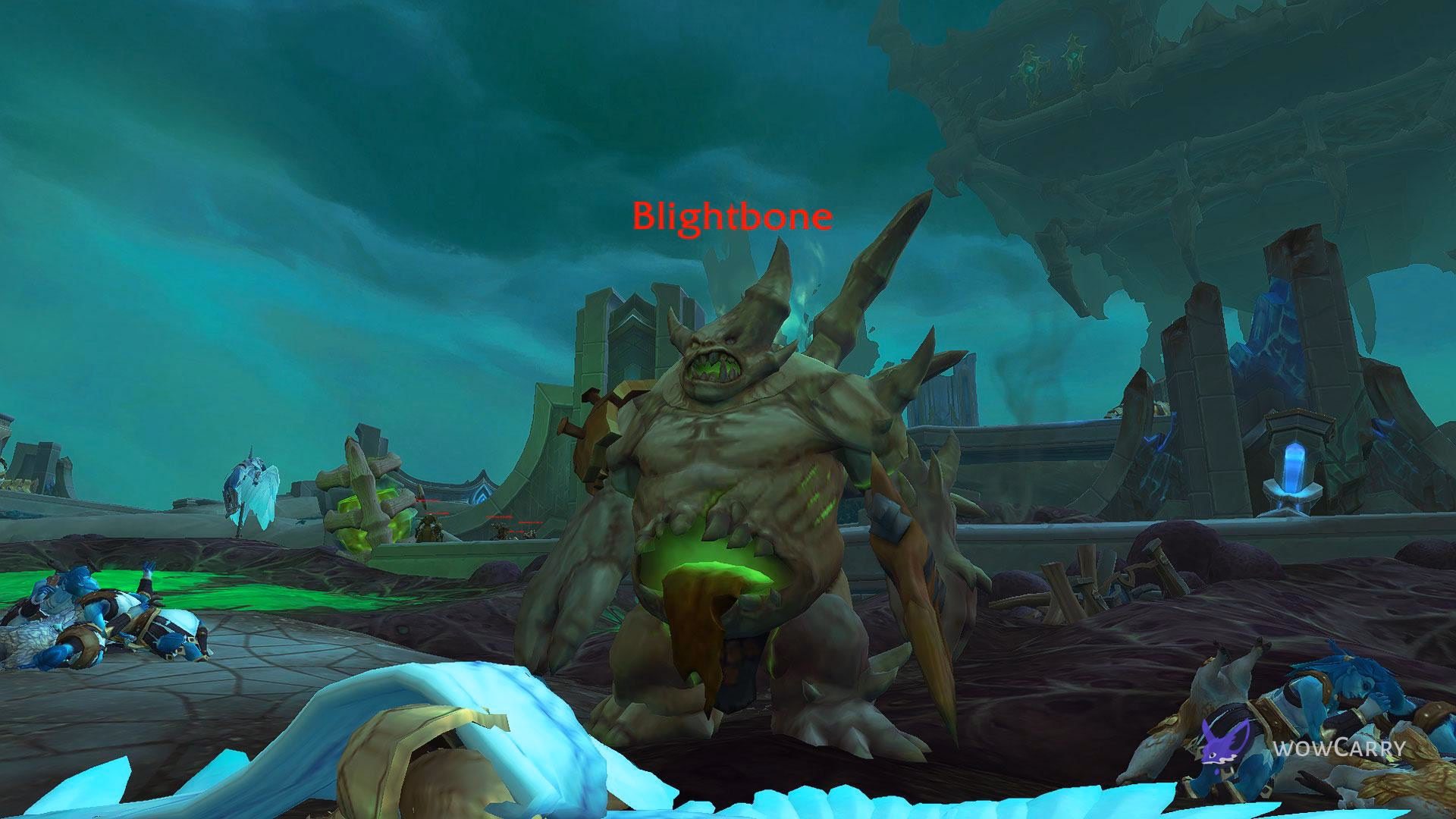 Blightbone boss encounter in The Necrotic Wake dungeon, World of Warcraft