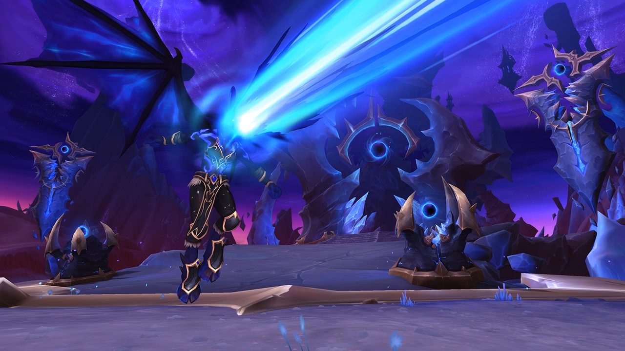 Devourer Demon Hunter firing void energy in WoW Midnight
