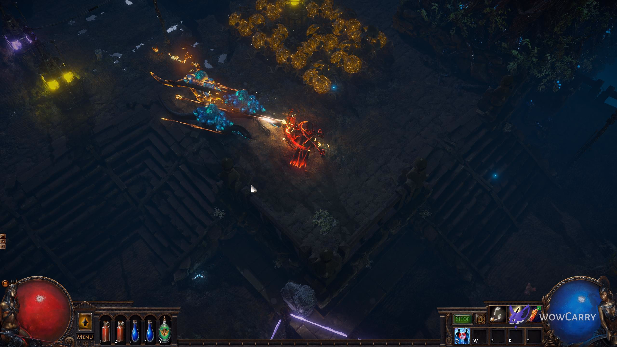 Harvest Sacred Grove monster encounter from Path of Exile
