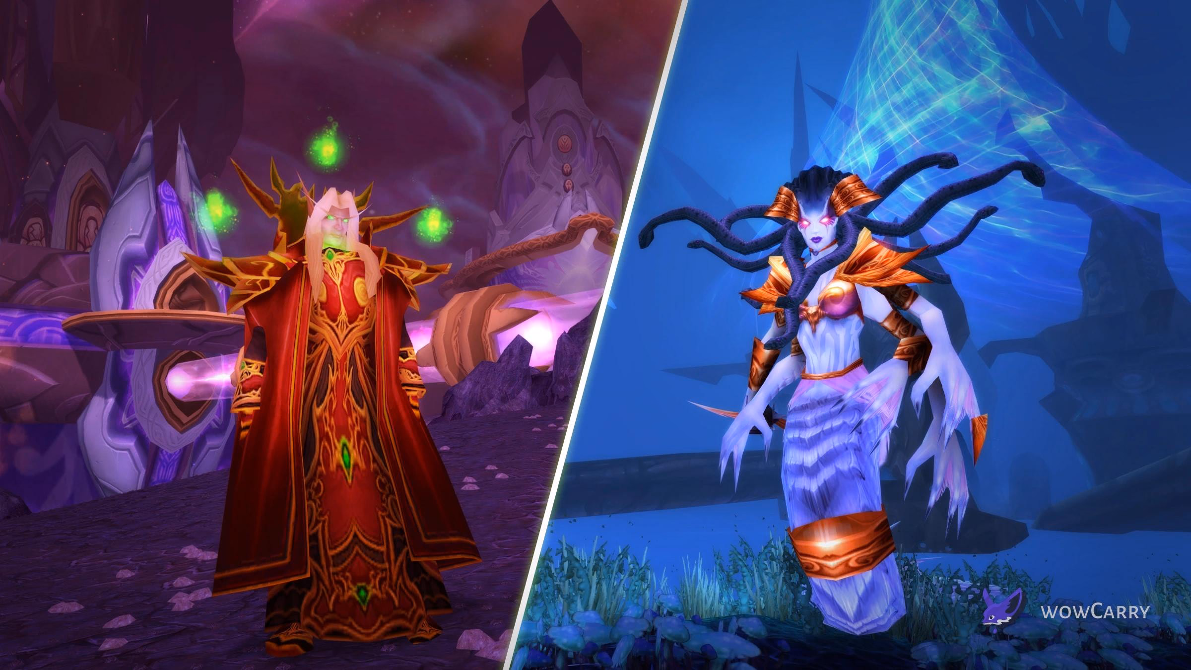 TBC Anniversary Phase 2 Overlords of Outland banner featuring Lady Vashj and Kael'thas Sunstrider