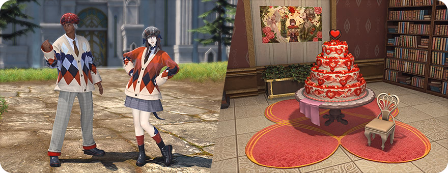 FFXIV Valentione's Day 2026 event rewards: Roland Berry Valentione Cake and furnishings