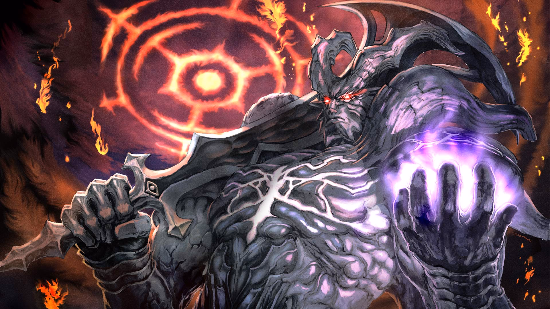 FFXIV Dawntrail Arcadion savage raid promotional artwork showing the arena fighters