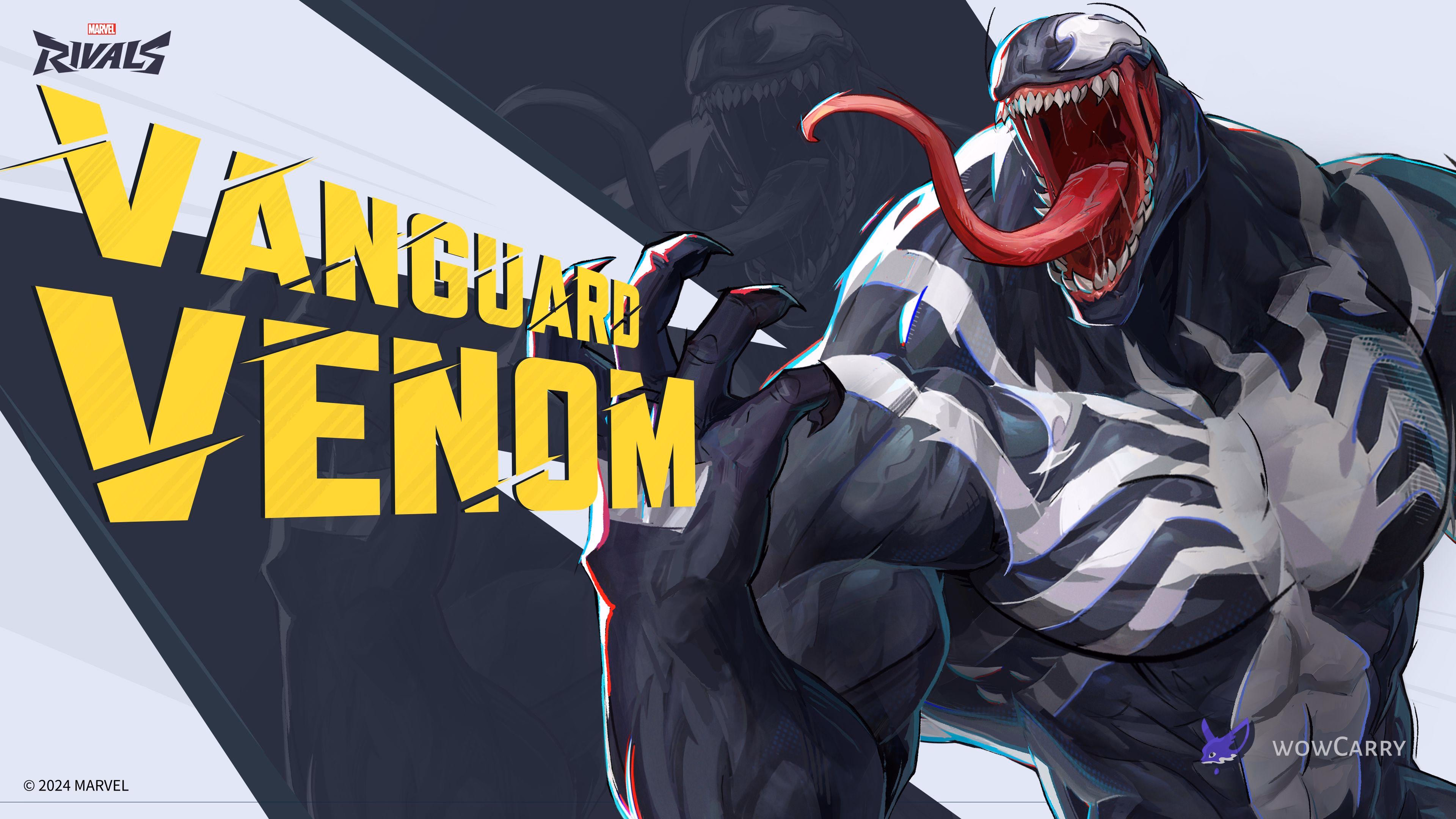 Venom official hero key art from Marvel Rivals - the anchor Vanguard for Season 7 dive compositions