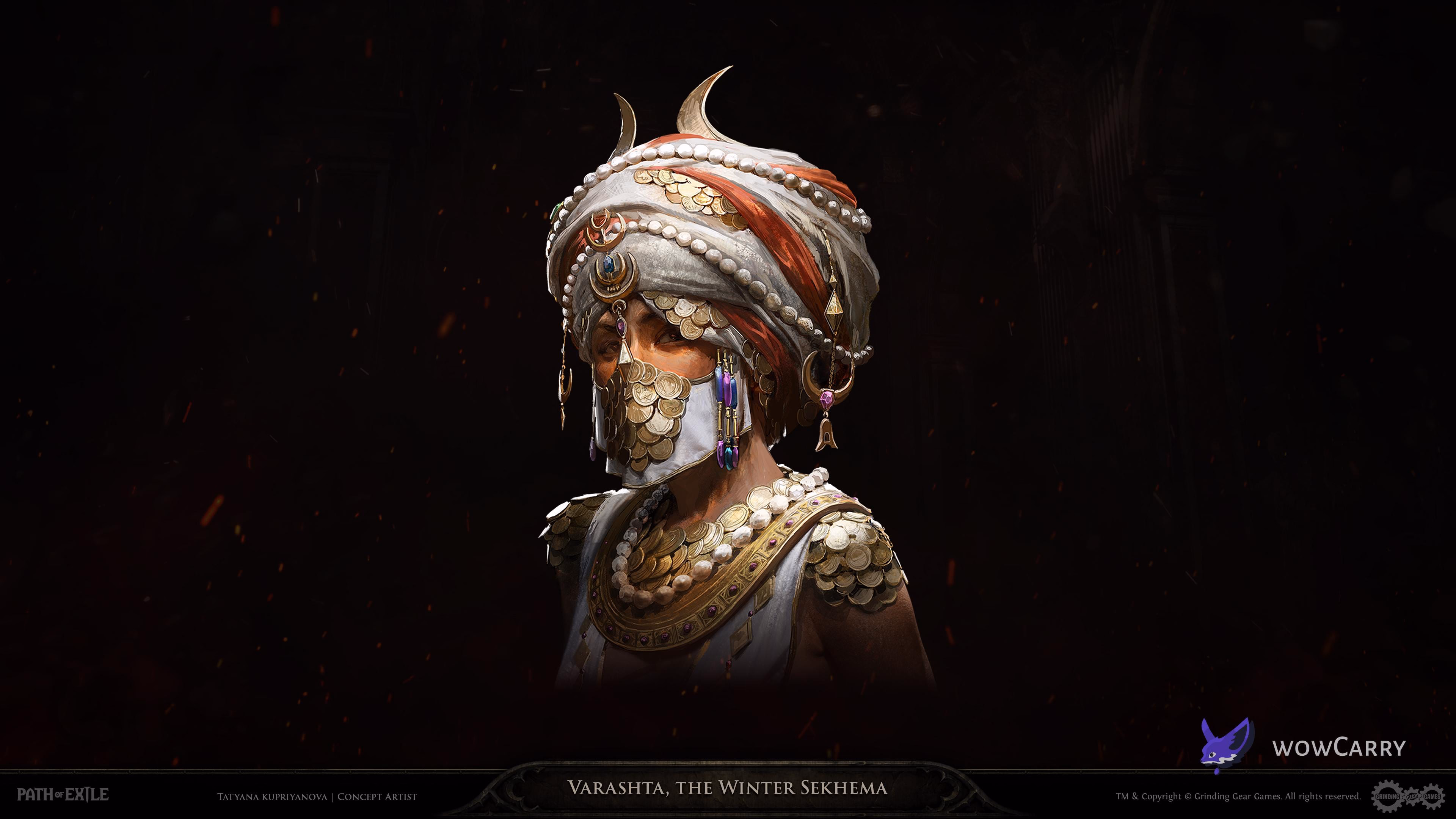 Path of Exile 3.28 Mirage league key art, the patch carrying the Absolution buffs