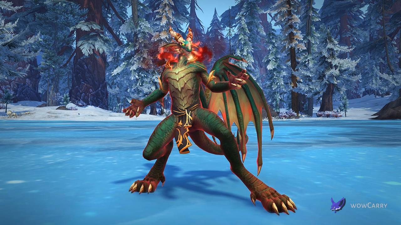 Dracthyr Evoker channeling an empowered spell in WoW: Midnight