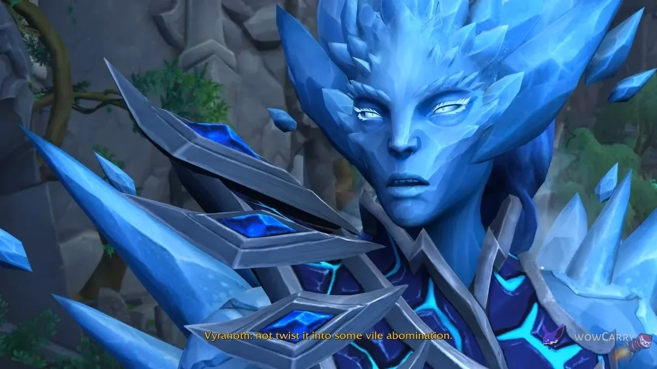 Vyranoth objects during the Lunedane cinematic confrontation