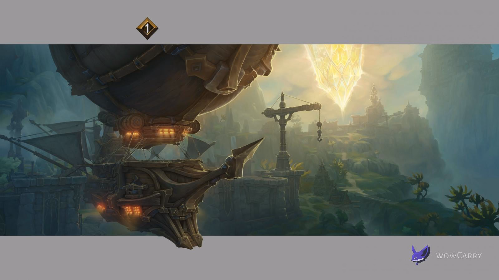 The Dawnbreaker airship loading screen from The War Within