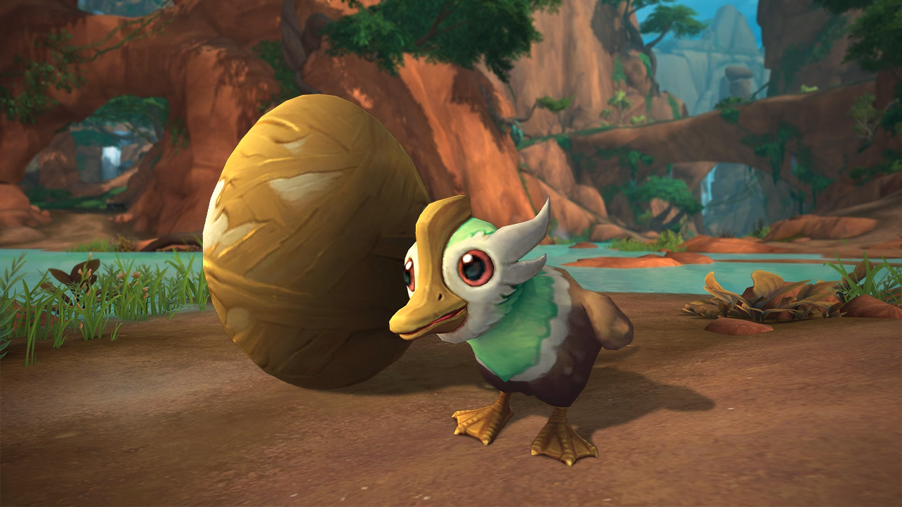 WoW Duck Disguiser toy transforms player into a tiny duck with a golden egg