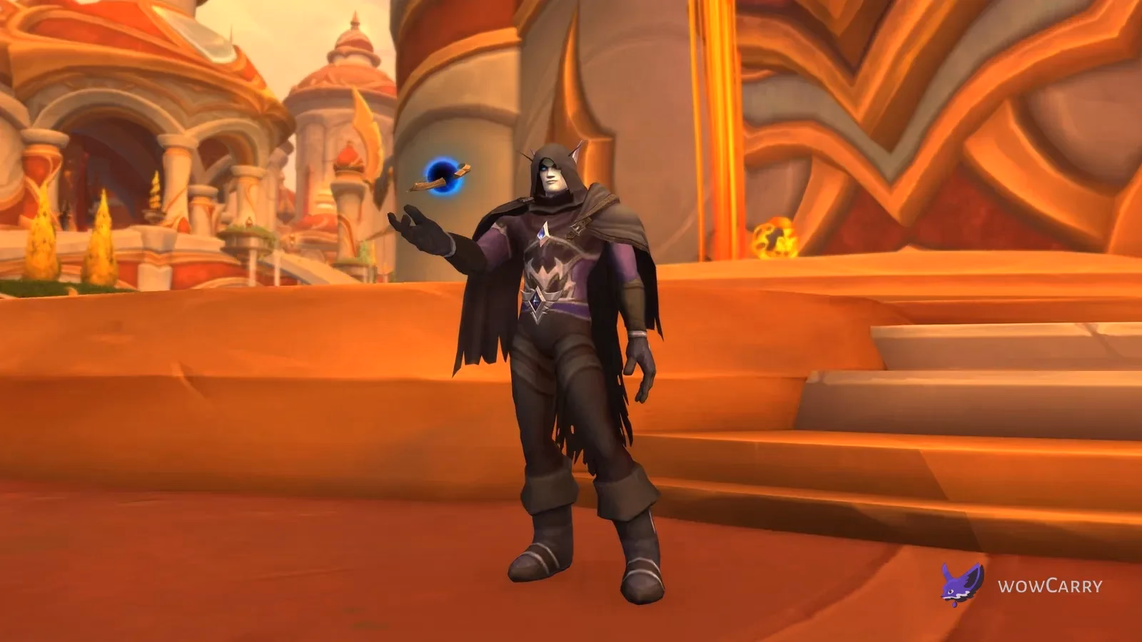 Orin Straylight with a floating device in Silvermoon City