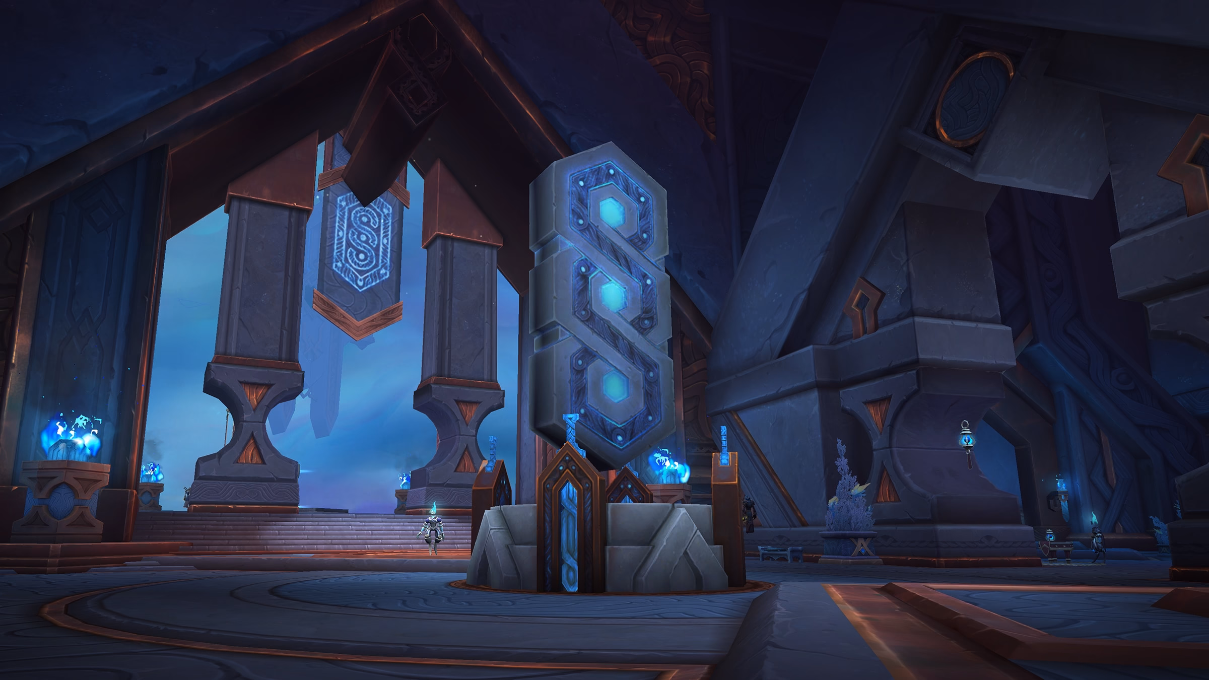 Oribos, the Eternal City in World of Warcraft Shadowlands, the crossroads of the afterlife realms