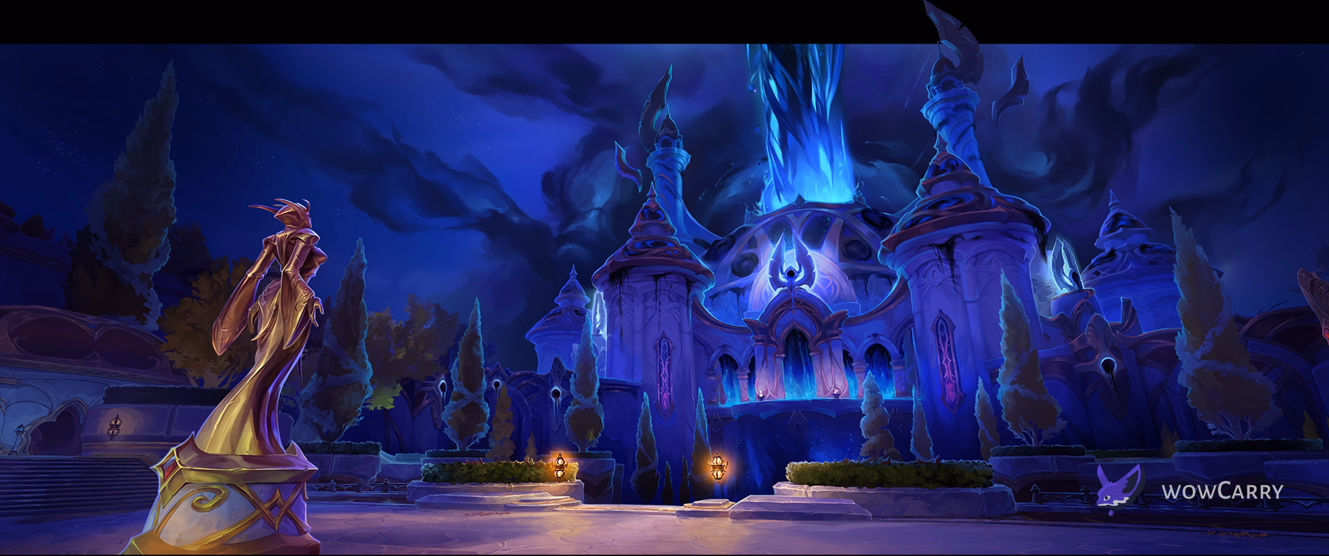 Isle of Quel'Danas with the corrupted Sunwell - setting of the March on Quel'Danas raid